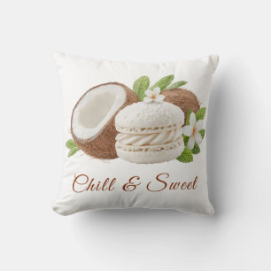 Kokosnoot Ijs Sandwich Dag Aquarel Kussen