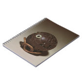 Kokosnoot in een gezicht gesculpeerd, c.1895 notitieboek (Linkerzijde)