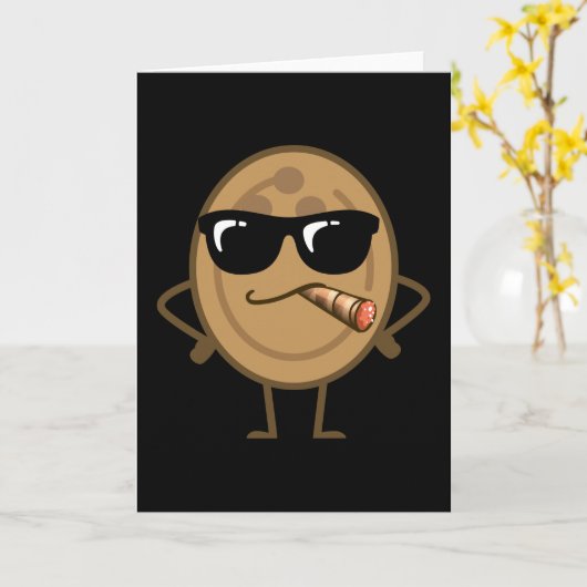 kokosnoot kaart (Gele Bloem)