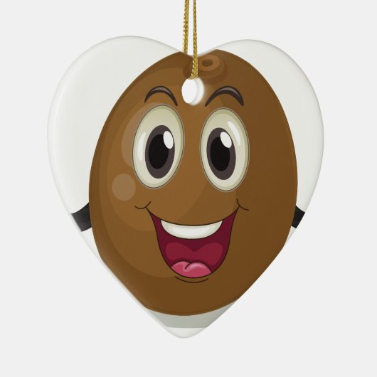 Kokosnoot Keramisch Ornament (Rechts)