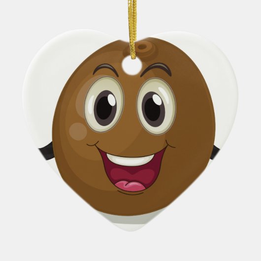 Kokosnoot Keramisch Ornament (Voorkant)