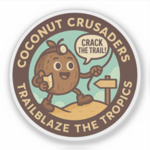 Kokosnoot Kruisvaarders baanbrekers in de Tropen Sticker