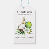 Kokosnoot limoen Dank u bruiloft gunst tas Cadeaulabel (Voorkant)