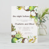 Kokosnoot limoen de avond voor repetitie diner kaart (Staand voorkant)