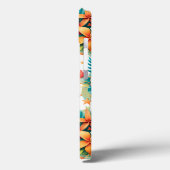 Kokosnoot met bloemen en schelpen Case-Mate iPhone case (Achterkant / Links)