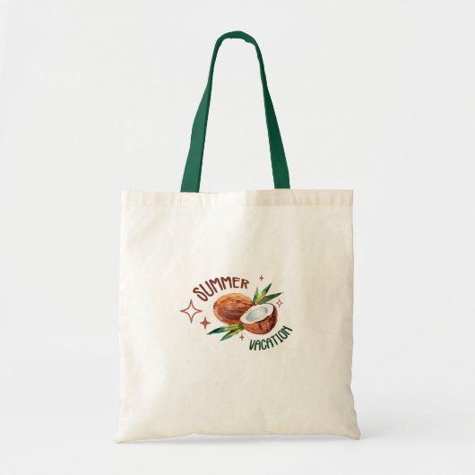 kokosnoot minimaal tropisch esthetisch zomer tote bag (Voorkant)