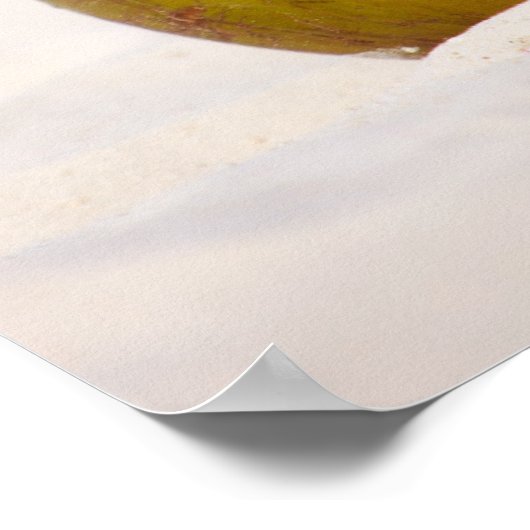 Kokosnoot op het strand poster (Hoek)
