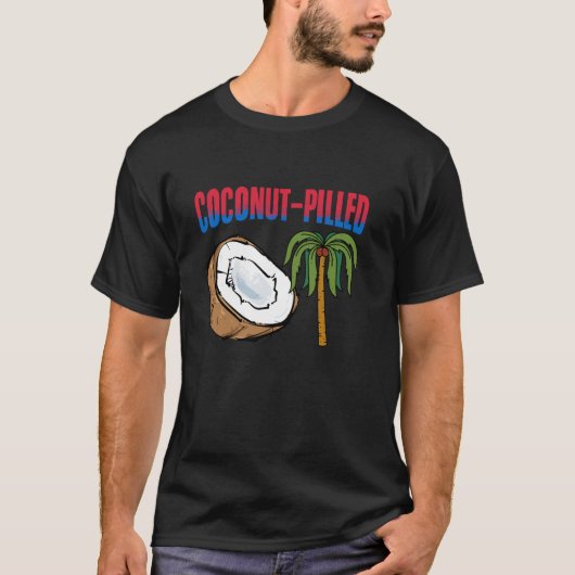 Kokosnoot Pilled Coconut Tree Kamala Harris Funny T-shirt (Voorkant)