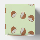 Kokosnoot plakjes patroon op groen bedankdoosjes (Bovenkant)