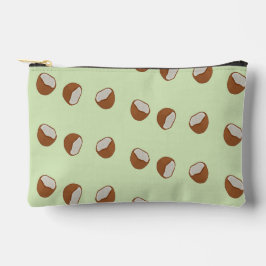 Kokosnoot plakjes patroon op groen etui