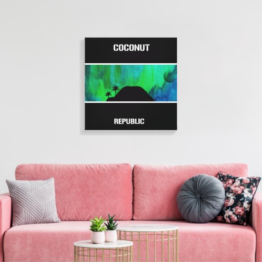 Kokosnoot Republiek No.2259 Canvas Afdruk (Insitu (Woonkamer))