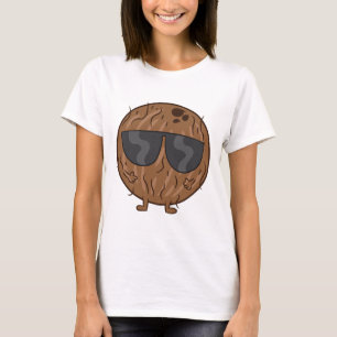 Kokosnoot Summer Fruit Kokosnoot met Zonnebrillen T-shirt