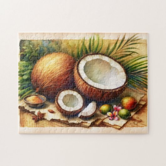 kokosnoot tropisch legpuzzel (Horizontaal)