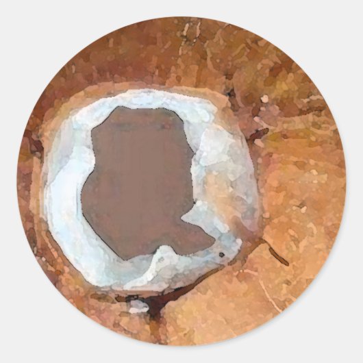 Kokosnoot Waterverf - sticker (Voorkant)
