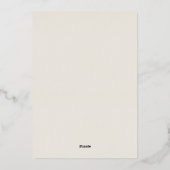Kokosnoot | Woestijn Bloemendoop Folie Uitnodiging (Achterkant)
