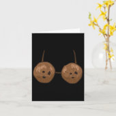 Kokosnoot Zomer Kokosnoten Bra Fun Kokosnoot Kaart (Gele Bloem)