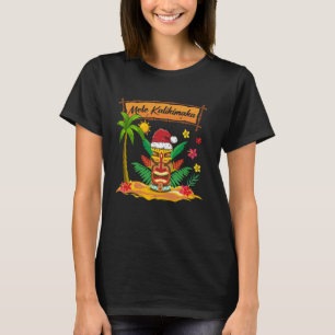 Kokosnootbomen Mele Kalikimaka Funny Hawaiian Chri T-shirt