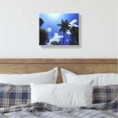 Kokosnootboom en lucht canvas afdruk (Insitu (Slaapkamer))