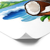 Kokosnootboom Tropisch Eiland Poster (Hoek)