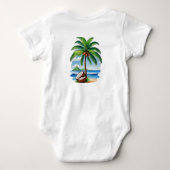 Kokosnootboom Tropisch Eiland Romper (Achterkant)