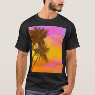 Kokosnootboom, tropisch zomerthema. t-shirt