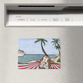 Kokosnoot's Adventures: June Magnet 3.5 "x2.5" (Insitu (Vaatwasser))