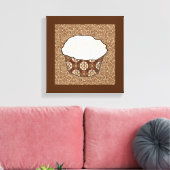 Kokosnotaart, Japanse wervelachtergrond Canvas Afdruk (Insitu (Woonkamer))
