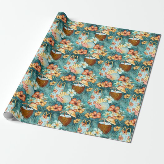 Kokosnoten  cadeaupapier (Uitgerold)
