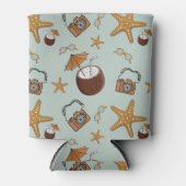 Kokosnoten en camera's - leuk en stijlvol blikjeskoeler (Voorkant)