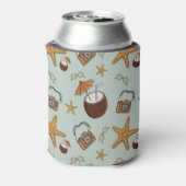 Kokosnoten en camera's - leuk en stijlvol blikjeskoeler (Blikje Achterkant)