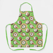Kokosnoten en groene kruiden schort (Voorkant)