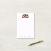 Kokosnoten en Hibiscus Bloemen Aangepaste naam Post-it® Notes (Op bureau)