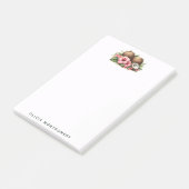 Kokosnoten en Hibiscus Bloemen Aangepaste naam Post-it® Notes (Schuin)