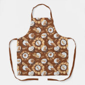 Kokosnoten en specerijen bruin schort (Voorkant)
