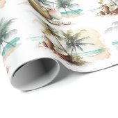 Kokosnoten en tropische cocktails cadeaupapier (Rol Hoek)