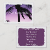 Kokosnoten in de wind visitekaartje (Voorkant / Achterkant)