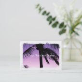 Kokosnoten in de wind visitekaartje (Staand voorkant)