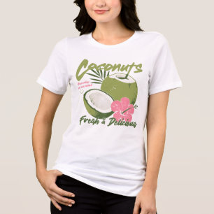 Kokosnoten Paradijs Tropisch Bloemmotief  Tri-Blend Shirt