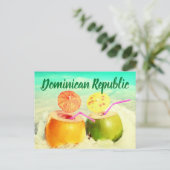Kokosnoten van de Dominicaanse Republiek Briefkaart (Staand voorkant)