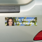 Kokosnoten voor Kamala Bumpersticker (Op auto)