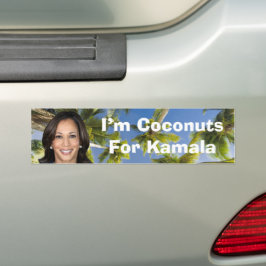 Kokosnoten voor Kamala Bumpersticker