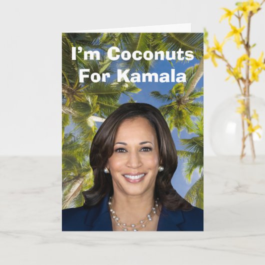 Kokosnoten voor Kamala Kaart (Gele Bloem)