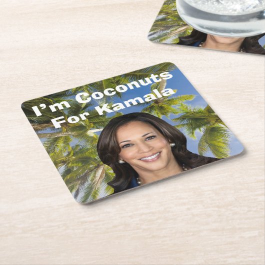 Kokosnoten voor Kamala Kartonnen Onderzetters (Schuin)