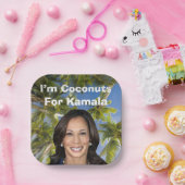 Kokosnoten voor Kamala Papieren Bordje (Feest)