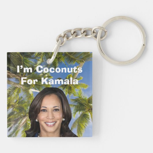 Kokosnoten voor Kamala Sleutelhanger (Achterkant)