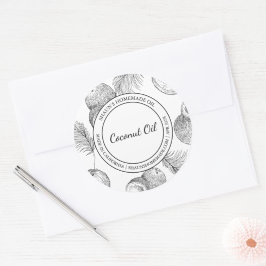 Kokosolie Schets Modern label (Envelop)