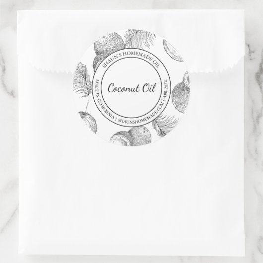 Kokosolie Schets Modern label (Tas)