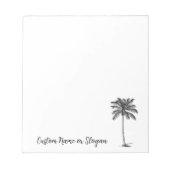 Kokospalm Boom Tropisch Strand Thema Briefpapier Notitieblok (Voorkant)