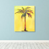 Kokospalm Canvas Afdruk (Insitu (Houten vloer))