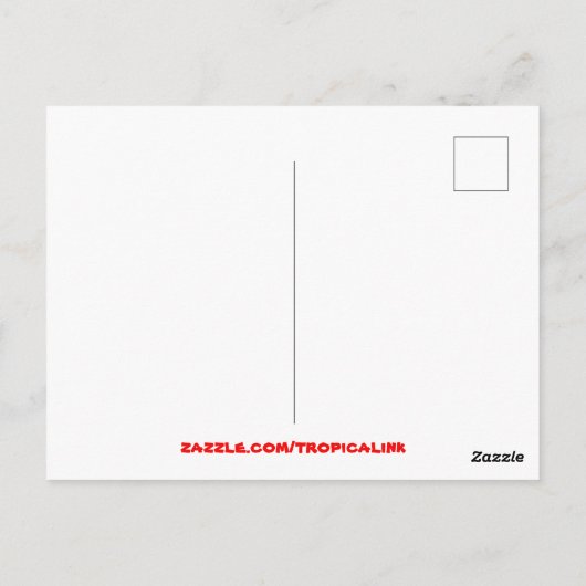 Kokospalm Tree Sandy Tropical Island Beach Briefkaart (Achterkant)